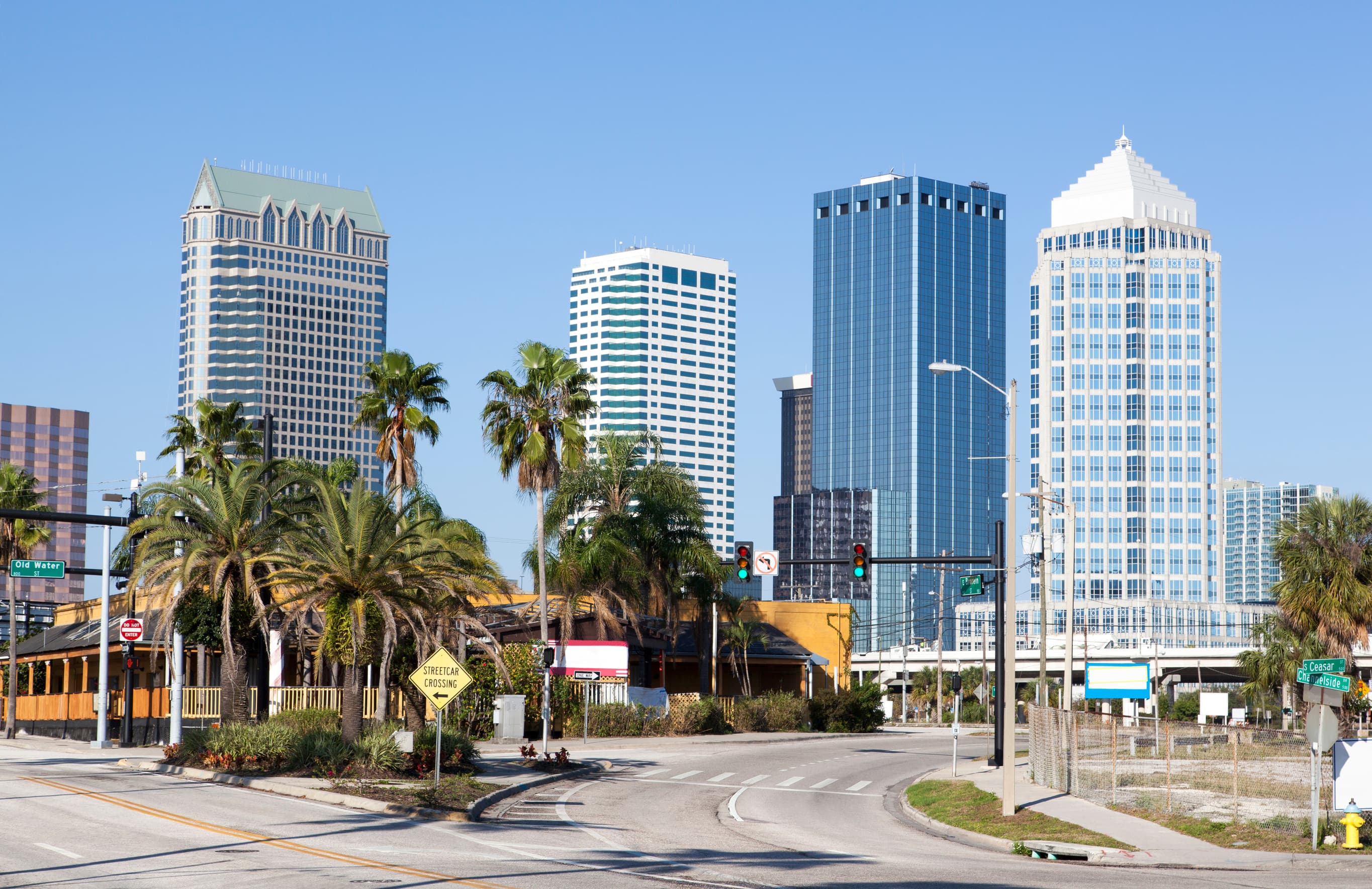 The St. Petersburg waterfront and pier on Tampa Bay